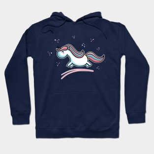 Kawaii Cute Leaping Unicorn Hoodie